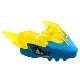 Dragon Head (Ninjago) Jaw Upper with Horns with Molded Dark Azure Face, Bright Light Yellow Eyes, and Dark Blue Highligh...