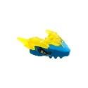 Dragon Head (Ninjago) Jaw Upper with Horns with Molded Dark Azure Face, Bright Light Yellow Eyes, and Dark Blue Highligh...