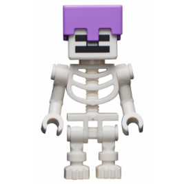 Esqueleto con casco lila