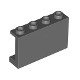 Panel 1 x 4 x 2 with Side Supports - Hollow Studs