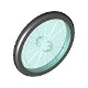 Wheel Bicycle with Molded Black Hard Rubber Tire Pattern