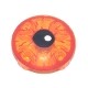 Plate, Round 2 x 2 with Rounded Bottom with Red Rimmed Bloodshot Eye, Black Pupil with White Glint Pattern