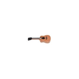 Minifigure, Utensil Musical Instrument, Guitar Acoustic with Black Neck and Silver Strings and Tuning Knobs Pattern
