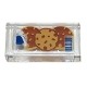 Tile 1 x 2 with Groove with Blue and Silver Classic Space Logo, Reddish Brown and Medium Nougat Cookies, Blue Barcode Pa...