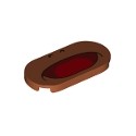 Tile, Round 2 x 4 Oval with Black Nostrils and Wide Open Mouth with Red Tongue Pattern (Super Mario Boss Sumo Bro Lower ...