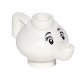 Minifigure, Utensil Teapot with Black Eyes, Eyebrows, and Eyelashes, Lavender Eye Shadow Pattern (Mrs. Potts)