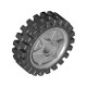 Wheel 24 x 7 with Shallow Spokes with Fixed Black Rubber Tire