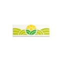 Tile 2 x 6 with Bright Green and Lime Hills and Yellow Sun Pattern