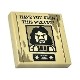 Tile 2 x 2 with Groove with Black 'HAVE YOU SEEN THIS WIZARD?' and Sirius Black Minifigure on Wanted Poster with Dark Ta...