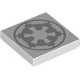 Tile 2 x 2 with Groove with Light Bluish Gray SW Imperial Logo Pattern