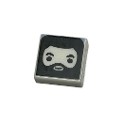 Tile 1 x 1 with Male Head with Smile, Black Beard, Eyebrows, and Hair Pattern (HP Rubeus Hagrid)