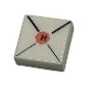 Tile 1 x 1 with Envelope with Black Capital Letter H on Coral Wax Seal Pattern (HP Hogwarts Mail)