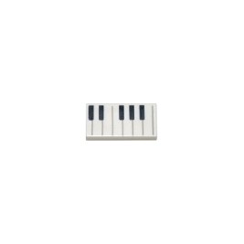 Tile 1 x 2 with Black and White Piano Keys Pattern