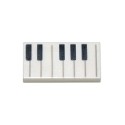 Tile 1 x 2 with Black and White Piano Keys Pattern