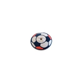 Dish 6 x 6 Inverted (Radar) - Solid Studs with Dark Blue and Coral Soccer Ball / Football Pattern