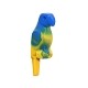 Bird, Parrot with Large Beak with Marbled Blue Pattern