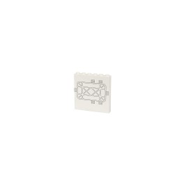 Panel 1 x 6 x 5 with SW Tantive IV Door with Light Bluish Gray Lines and Grille Pattern
