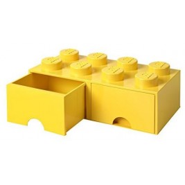 Caja de almacenaje 8 con cajón amarillo