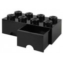 Caja de almacenaje 8 con cajones negro