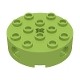 Brick, Round 4 x 4 with 4 Side Pin Holes and Center Axle Hole