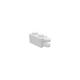 Hinge Brick 1 x 2 Locking with 2 Fingers Horizontal End