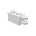 Hinge Brick 1 x 2 Locking with 2 Fingers Horizontal End