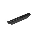 Hinge Plate 1 x 8 with Angled Side Extensions, Squared Plate Underside