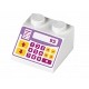 Slope 45 2 x 2 with Pink, Purple and Yellow Cash Register Pattern
