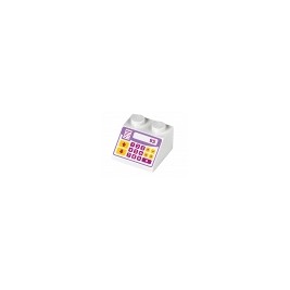 Slope 45 2 x 2 with Pink, Purple and Yellow Cash Register Pattern