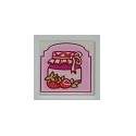 Tile 2 x 2 with Strawberry Preserves Pattern