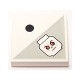 Tile 2 x 2 with 1 Black Dot and Light Bluish Gray Triangle with Skull with Red Eyes Pattern