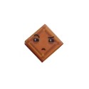 Tile 1 x 1 with Face with Narrowed Eyes, One Eyebrow Raised and Small Frown (Kryptomite) Pattern