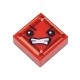 Tile 1 x 1 with Face with Angry Eyes and Bared Teeth (Kryptomite) Pattern
