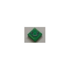 Tile 1 x 1 with Face with Raised Eyebrow and Fiendish Smile (Kryptomite) Pattern