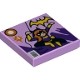 Tile 2 x 2 with Batgirl Comic Book Cover with Yellow Bat Logo, '1', and Bar Code Pattern